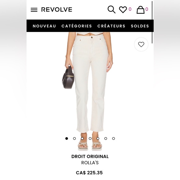 Rolla’s Original High Rise Straight Jeans, Off-White, Size 26 - Picture 3 of 11